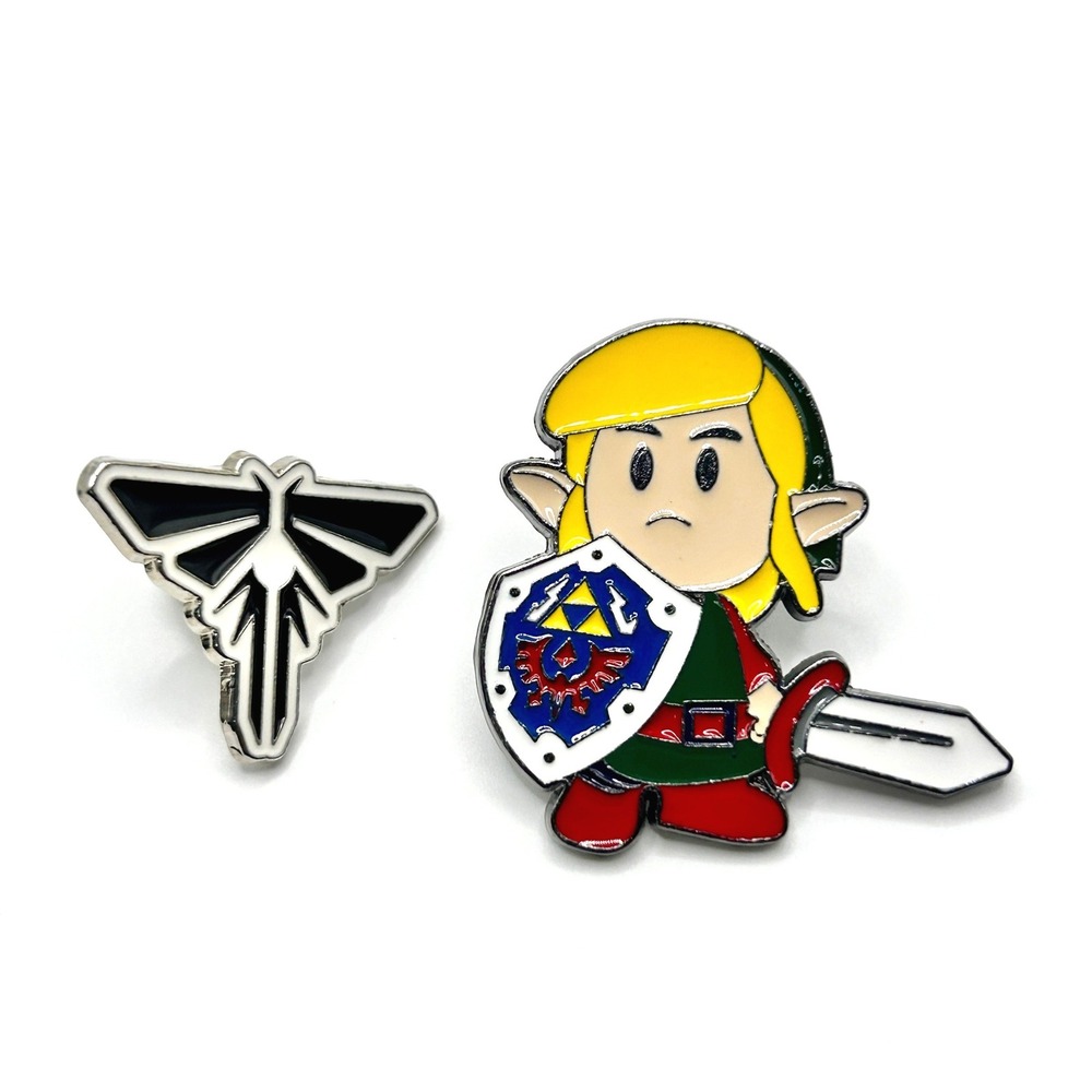 Link & Firefly Nintendo & Naughty Dog Enamel Pin Set OS Multi Gamer Video Game